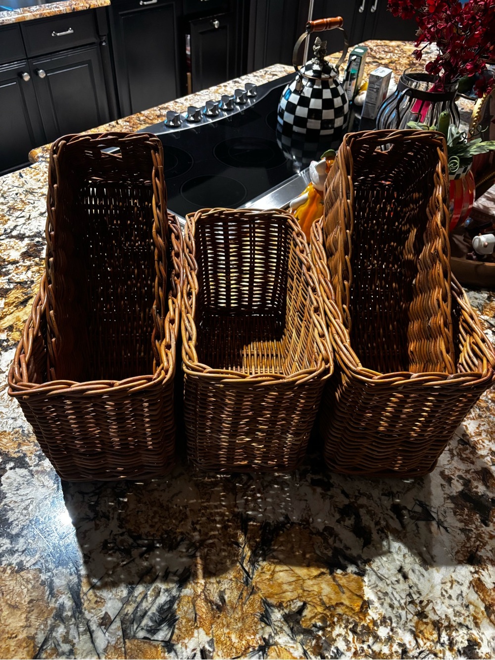 Pottery Barn kids set of five nursery organizer baskets